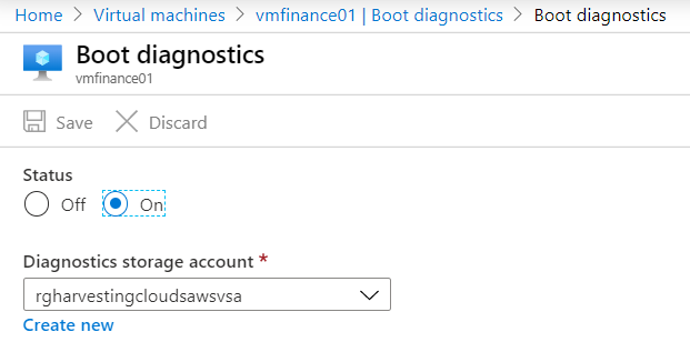 Configuring Boot Diagnostics