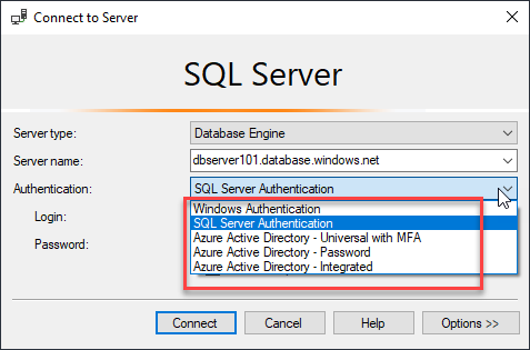SSMS - Connect to SQL Server