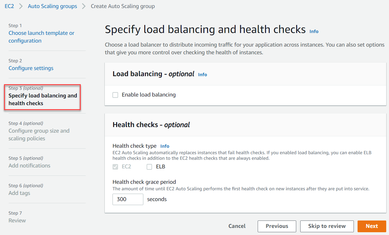 Step 3 - Load balancing and health checks