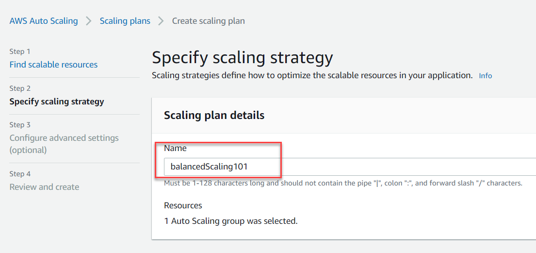 Specify Scaling Strategy