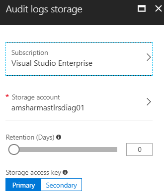 Audit Logs Storage Configurations