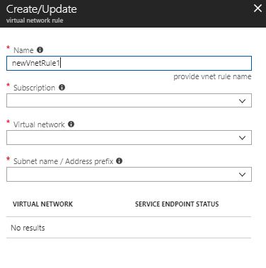 Create/Update Virtual Network Firewall Rule