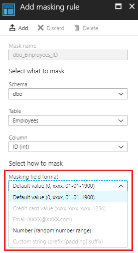 Adding Masking Rule