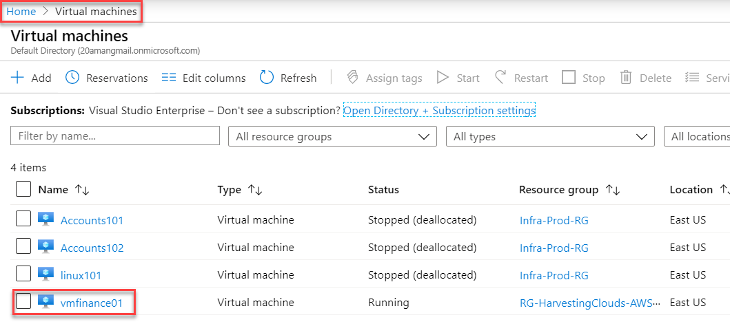 11 Viewing the provisioned VM