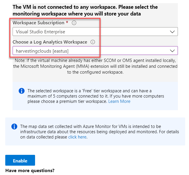 Configuring Workspace for Insights