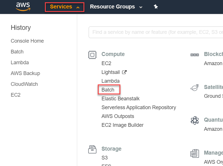 AWS Batch Service