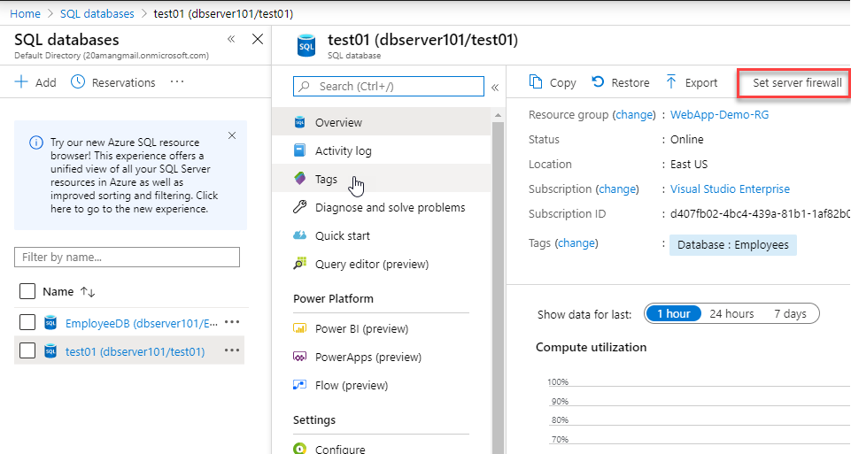 Option to Set Firewall