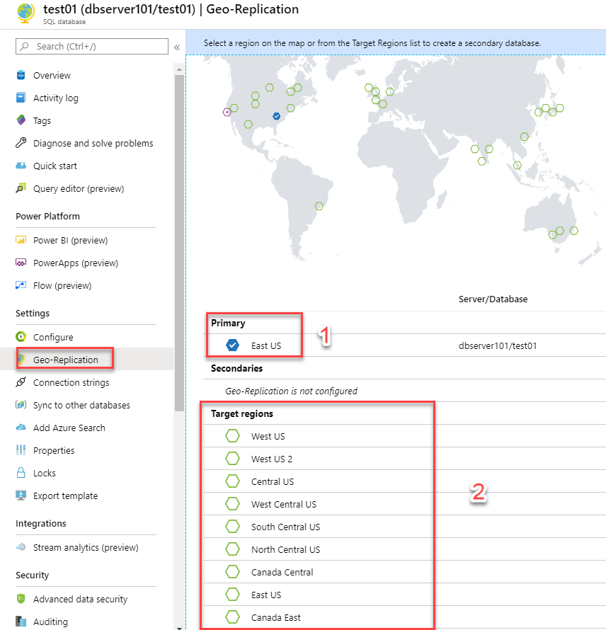 Geo-Replication Option