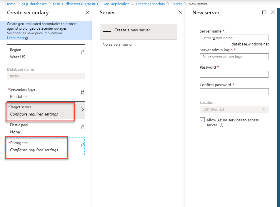 Detailed Settings during Geo-Replication setup