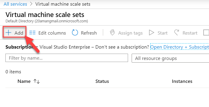 Adding a new VMSS