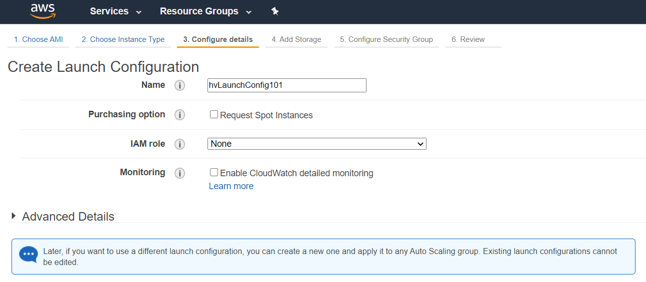 Launch Configuration identifiers