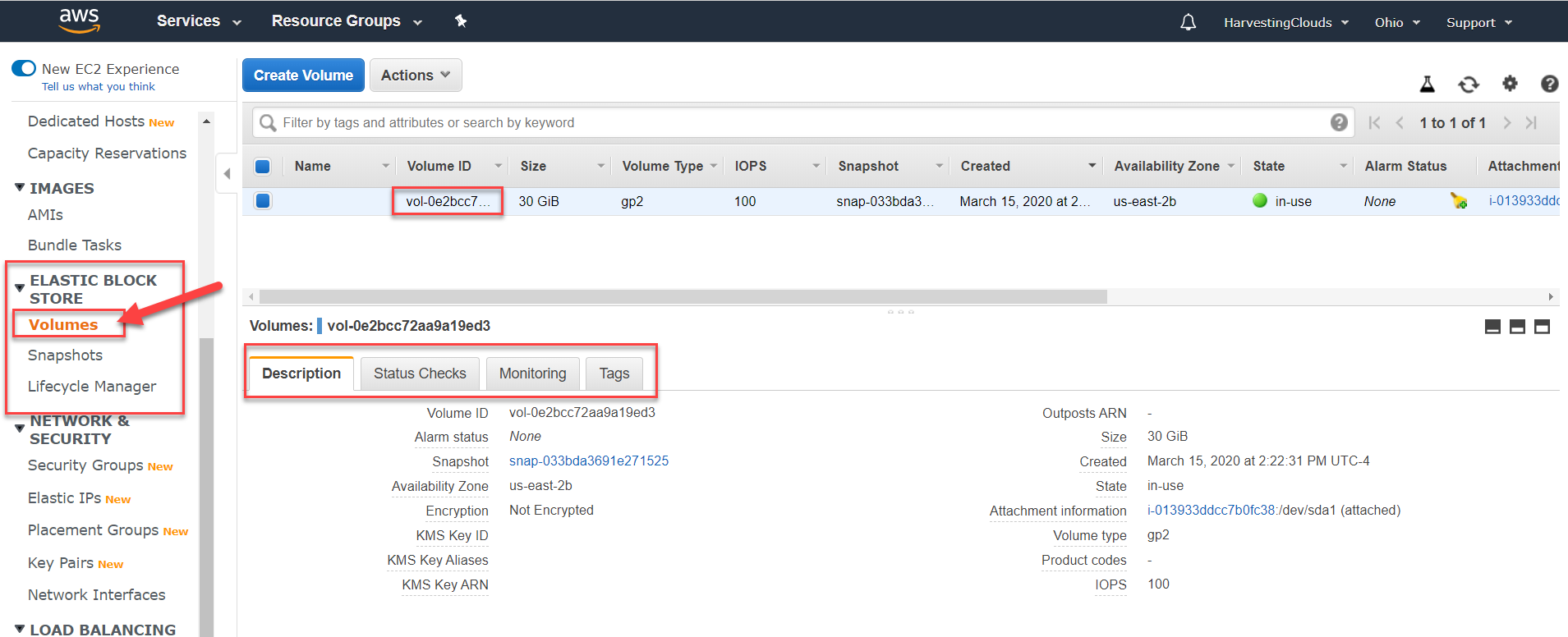 Elastic Block Store (EBS) Volume