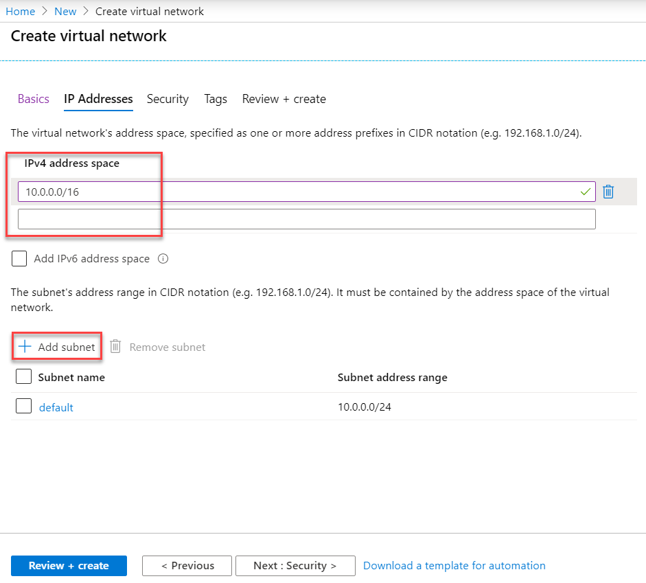 IP Addresses and subnets