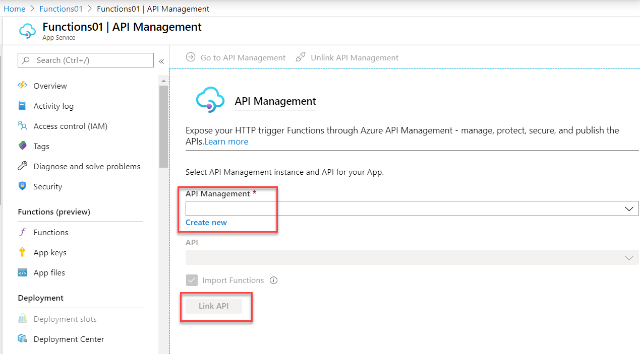 Linking API Management