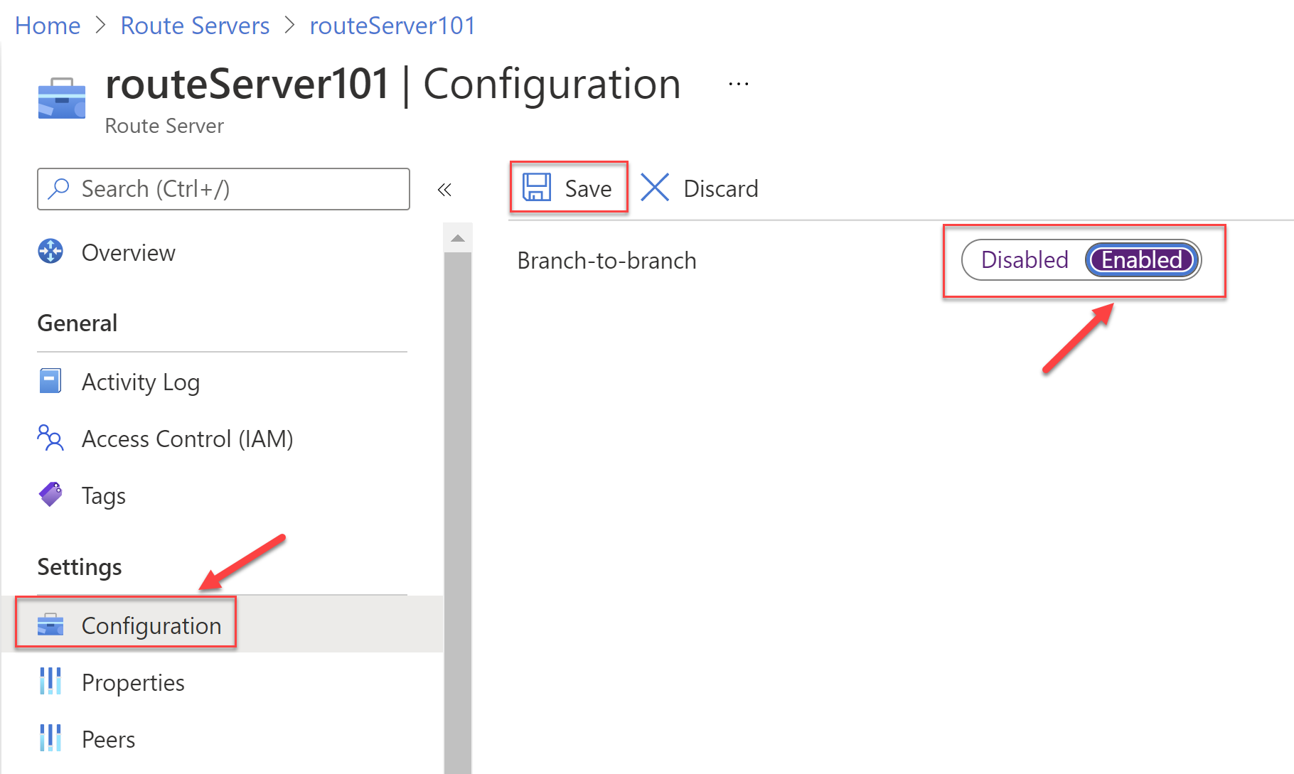 Configuring Route Exchange