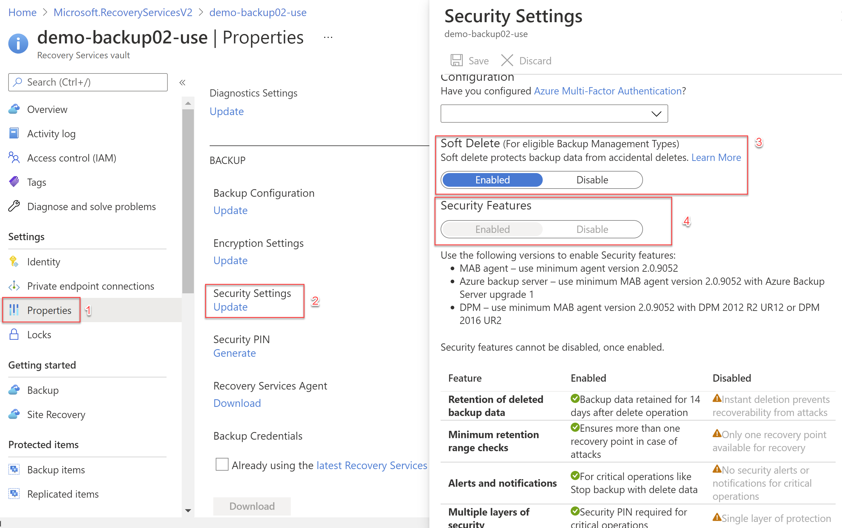 Azure Backup - Soft Delete for Recovery Services Vault :: Harvesting Clouds