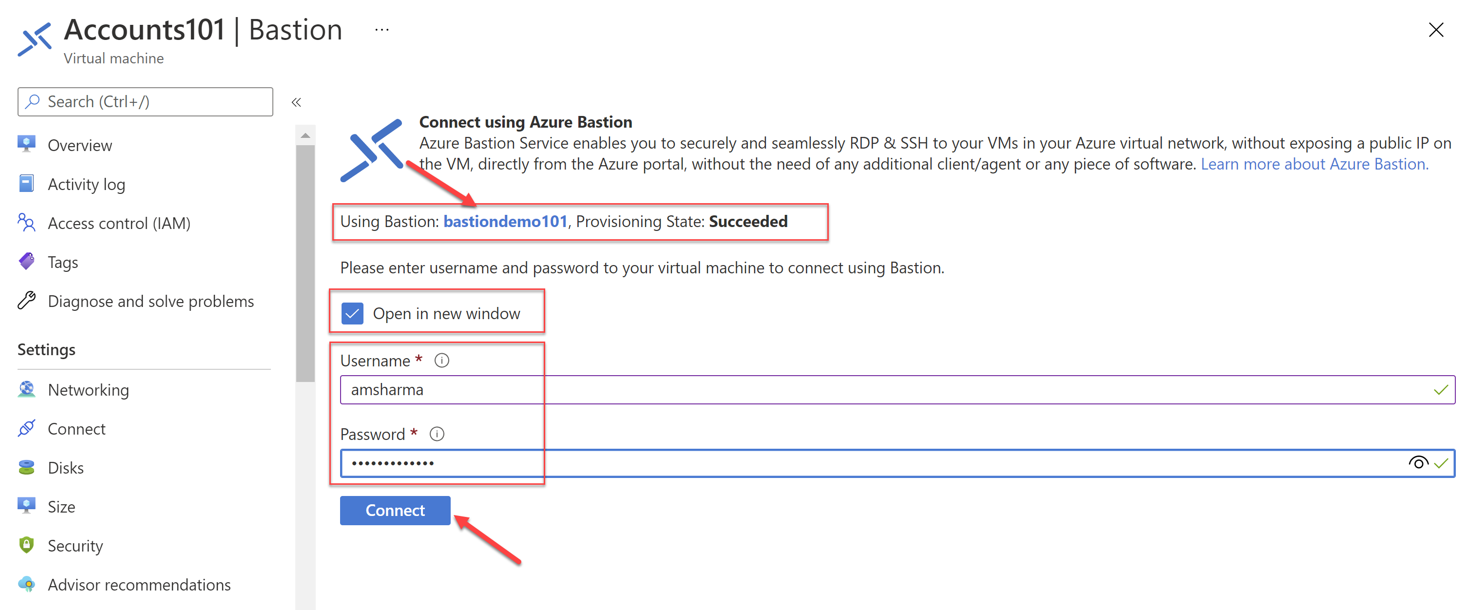 Try connecting again перевод. Azure Bastion.