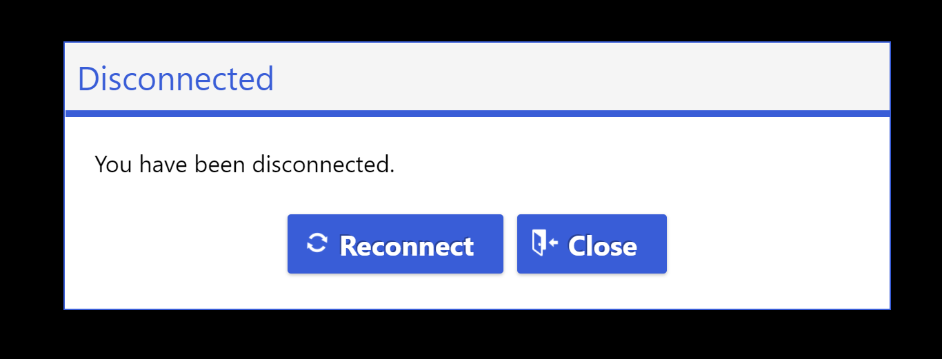 Disconnected pop up
