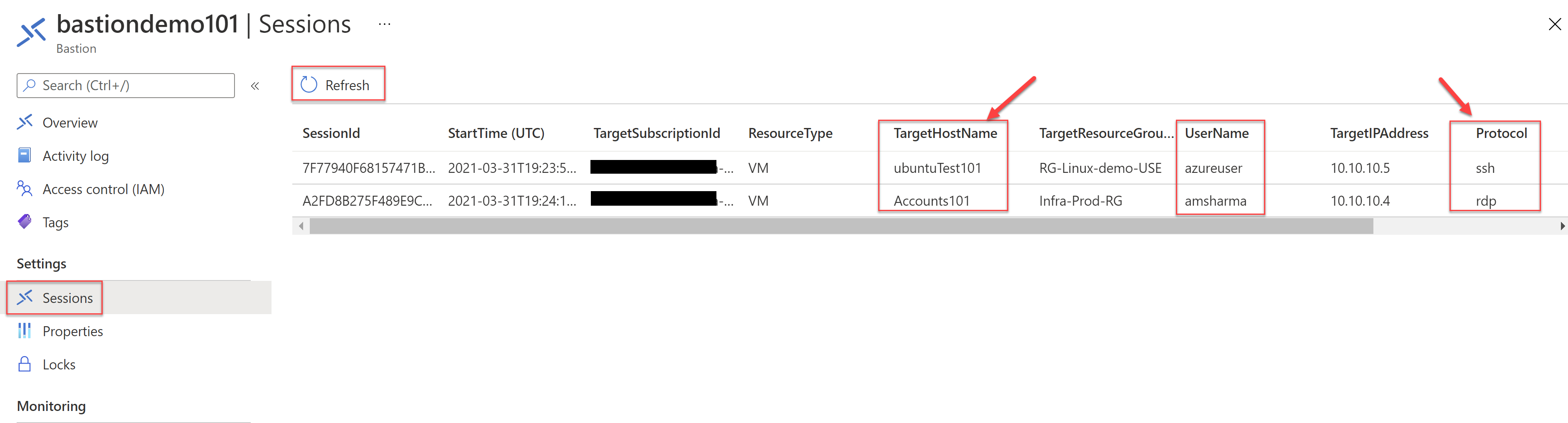 Monitoring remote sessions