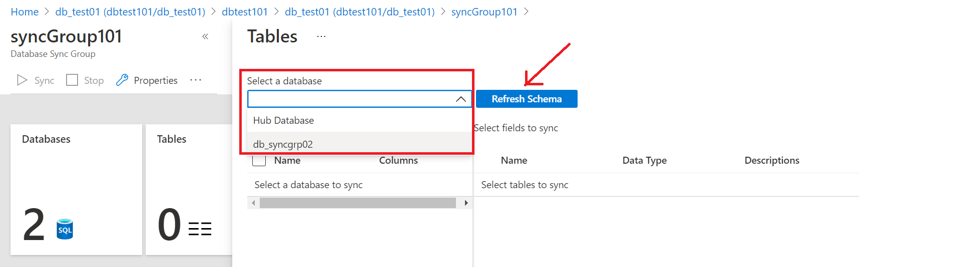 Selecting Tables