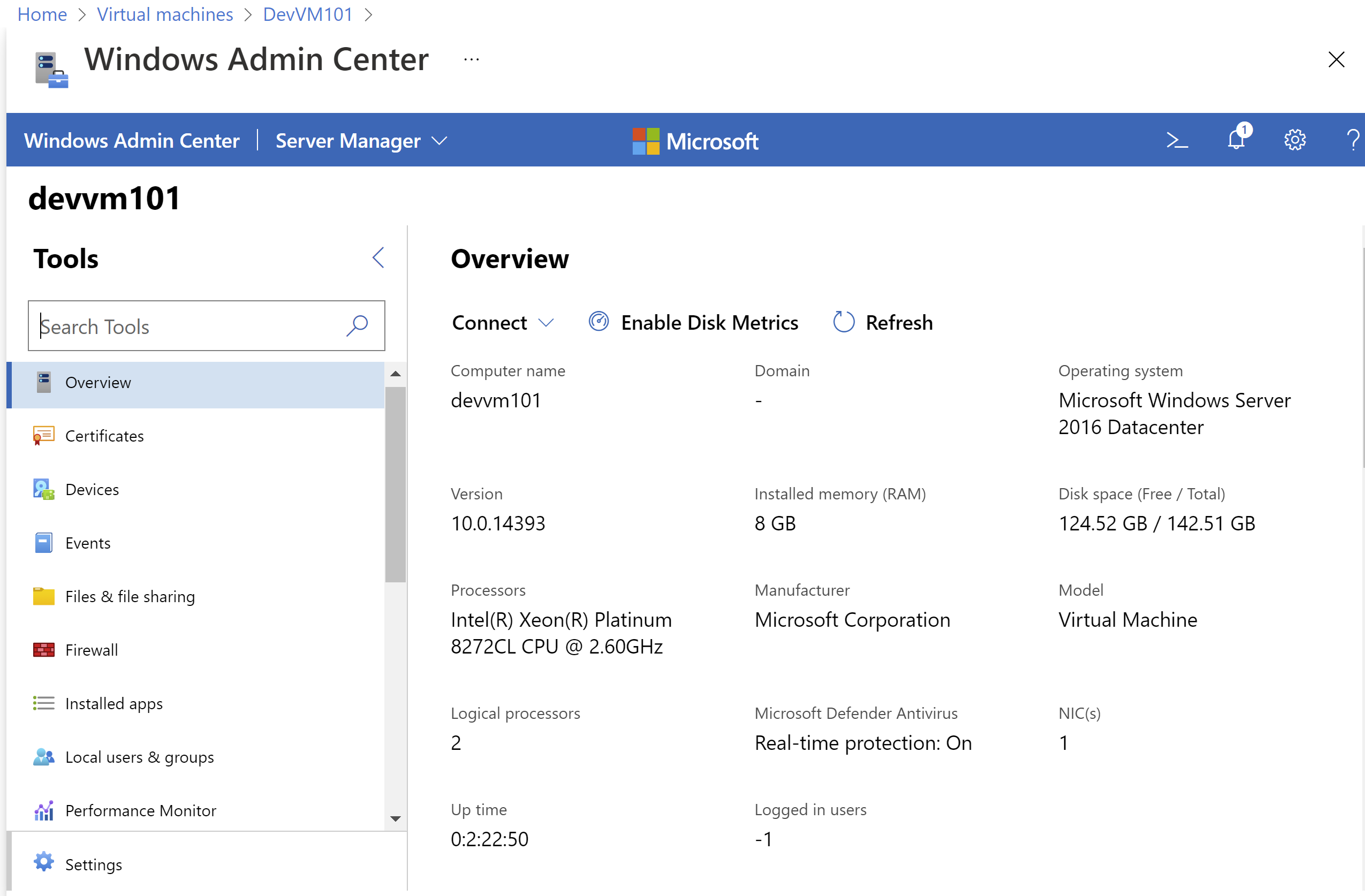 Windows Admin Center