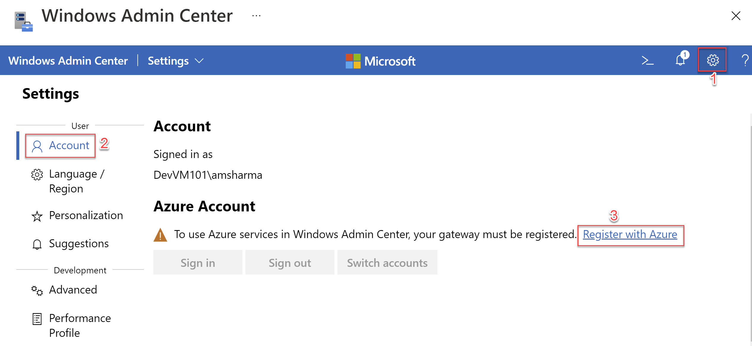 Register Gateway with Azure