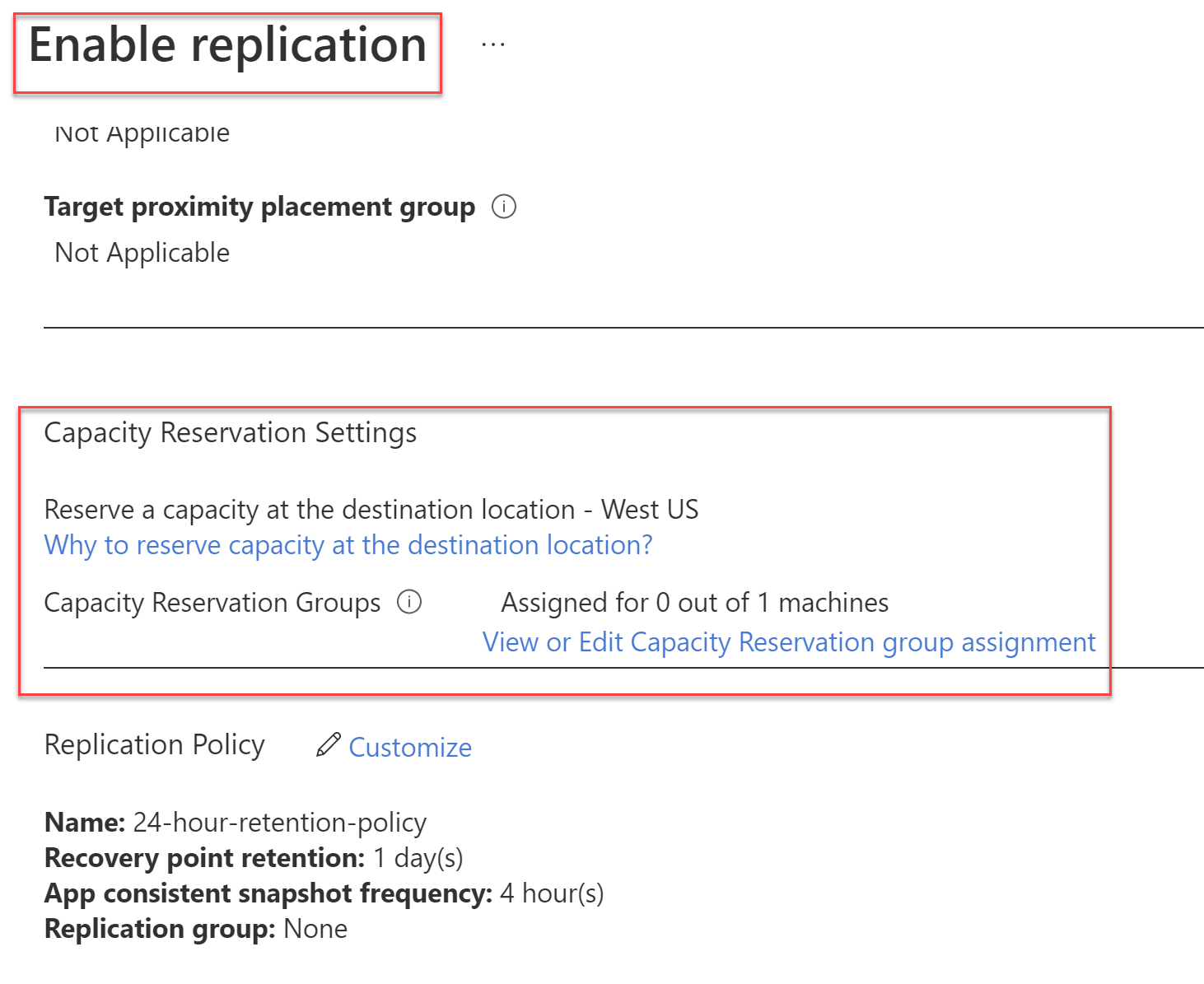 Enabling Replication Wizard